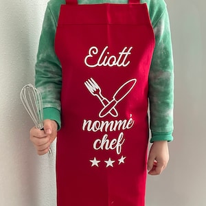 Children&#39;s apron named 3-star chef&quot; - Children&#39;s apron - Personalized apron - Personalized children&#39;s apron - Apron for children