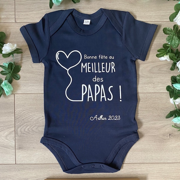 Bodysuit Happy Day to the best dad - Father's Day - Father's Day gift idea - Father's Day bodysuit - Happy Dad's Day bodysuit