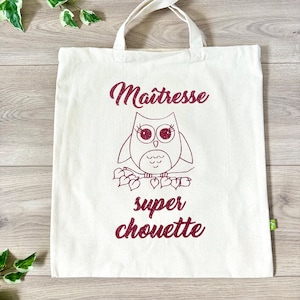 Tote bag "Super Chouette Mistress" - Mistress gift - Mistress bag - End of year gift - Mistress tote bag - Mistress gift idea