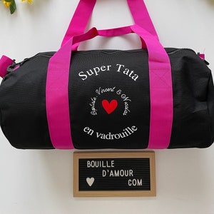 Personalisierte Reisetasche „Super Tata on the move“ – Tata-Geschenkidee – personalisierte Reisetasche – Sporttasche – Tata-Geschenk