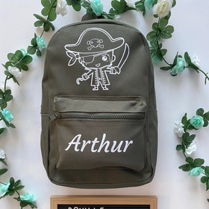 Pirate child backpack - Kindergarten backpack - Personalized backpack - Personalized child backpack - First name backpack - Pirate backpack