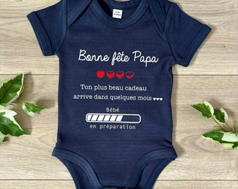 Body fête des pères - Body première fête des pères - Cadeau papa-  Annonce grossesse papa - Fête des pères - Body annonce grossesse papa