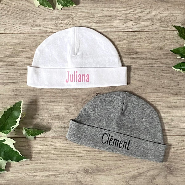 Personalized birth bonnet - Customizable birth bonnet - Baby birth bonnet - First name birth bonnet - Birth gift