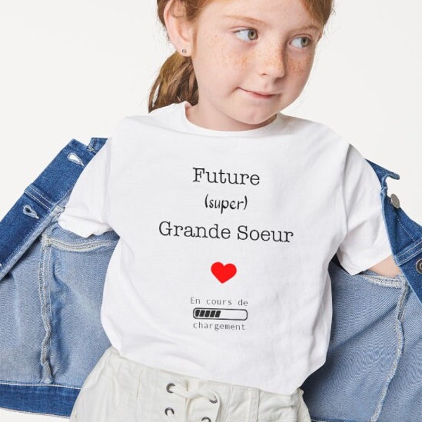 T-Shirt für die zukünftige große Schwester – Bald große Schwester – T-Shirt zur Ankündigung der großen Schwester – Ankündigung der Schwangerschaft – Zukünftige große Schwester