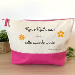Pochette Trousse personnalisée - Trousse maîtresse - Pochette personnalisée - Cadeau personnalisé maîtresse - Idée cadeau maîtresse
