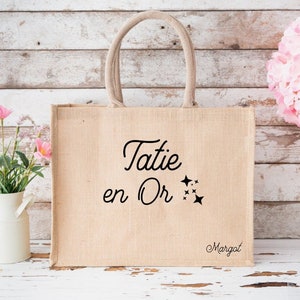 Personalized jute tote bag - Personalized tote bag - Personalized gift - Personalized burlap bag - Personalized tote