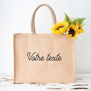 Personalized tote bag - Personalized tote bag - Personalized jute tote bag - Personalized gift - Personalized gift idea