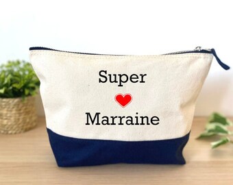 Pochette Trousse personnalisée Trousse marraine Pochette