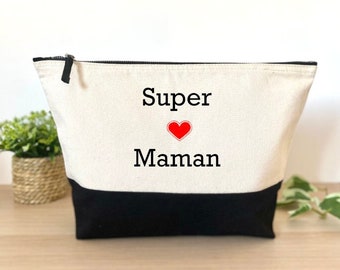 Pochette Trousse personnalisée - Trousse maman - Pochette maman personnalisée - Trousse maquillage - Cadeau personnalisé maman