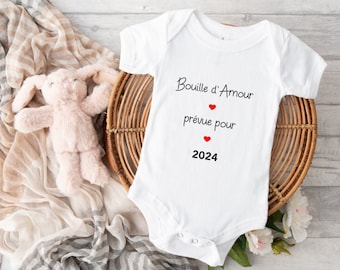 Body annonce grossesse 2024 - Body personnalisé annonce grossesse - Annonce grossesse originale - Annonce grossesse -Bodie bébé 2024