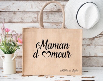 Personalized tote bag for mom - Personalized tote bag - Personalized jute tote bag - Gift for mom - Mother's Day gift idea