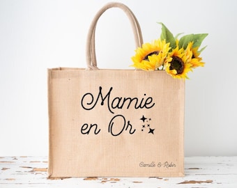 Personalisierte Tragetasche für Oma – Jute-Tragetasche für Oma – Personalisierte Tasche für Oma – Personalisierte Jutetasche – Großmuttertag