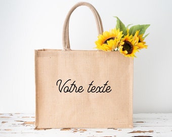 Personalized tote bag - Personalized tote bag - Personalized jute tote bag - Personalized gift - Personalized gift idea