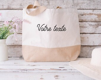 Personalized tote bag - Personalized tote bag - Personalized gift - Personalized bag - Personalized gift idea - Personalized jute tote bag