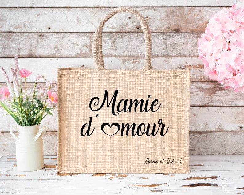Sac cabas en jute personnalisé