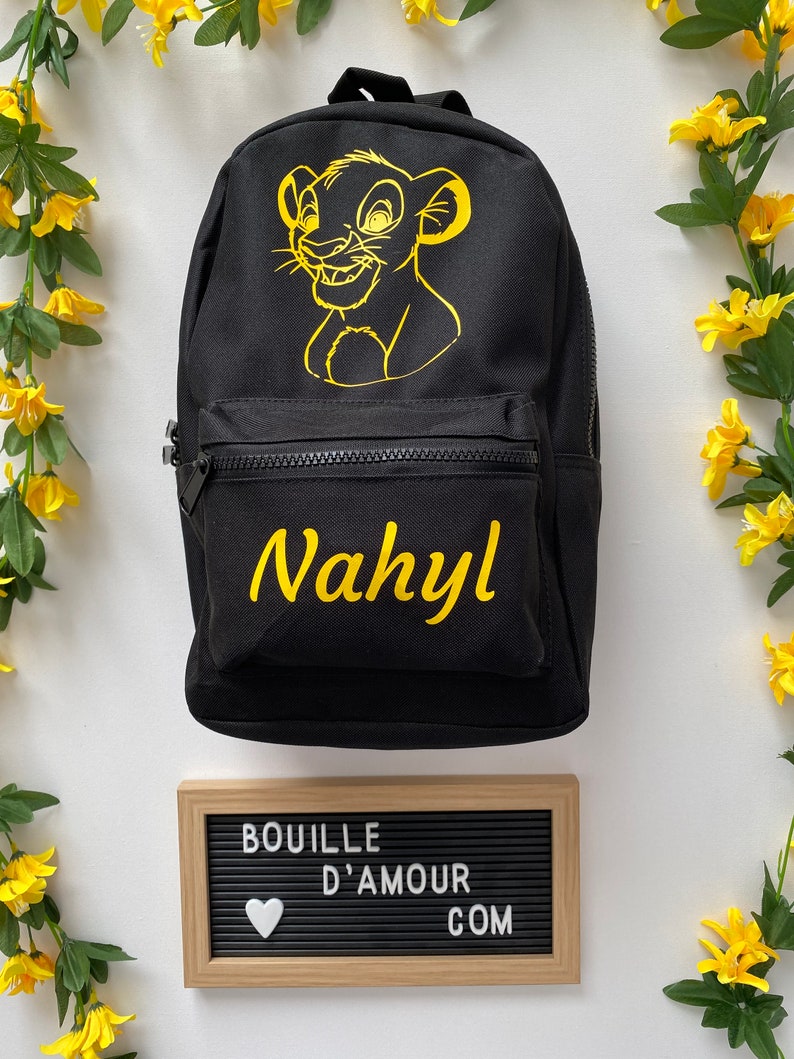 Sac à dos pour enfant personnalisé avec le roi lion