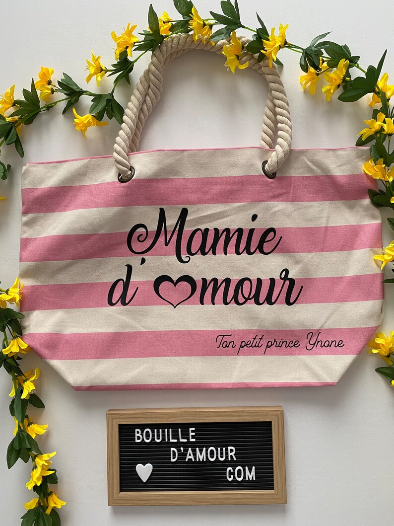 Sac de plage pour mamie personnalisable