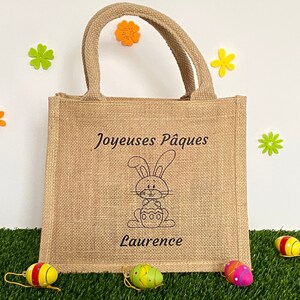 Personalized Easter basket - Personalized Easter bag - Children's Easter bag - Easter basket - Personalized jute bag - Easter