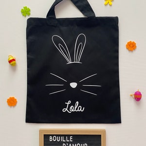 Personalized Easter bag - Personalized Easter basket - First name Easter bag - Rabbit Easter bag