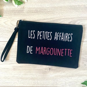 Pochette/trousse personnalisée Les petites affaires  - Pochette personnalisée - Trousse personnalisée - Cadeau personnalisé - Trousse prénom