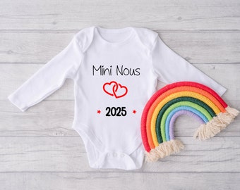 Body mini nous 2025 - Body bébé 2025 - Body annonce grossesse - Annonce grossesse - Annonce grossesse originale - Annonce grossesse 2025