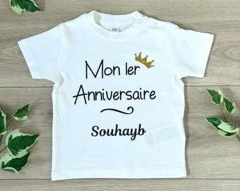 Personalized My 1st Birthday T-shirt - Baby First Birthday T-shirt - 1 Year Old T-shirt - Customizable 1 Year Old T-shirt