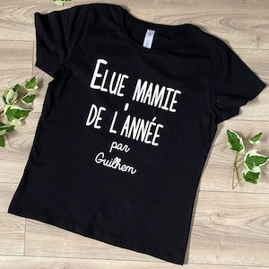 Personalized T-shirt &quot;Elected Grandma of the Year&quot; - Personalized Grandma T-shirt - Grandma Gift - Grandma T-shirt - Personalized Grandma