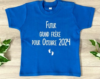 T-shirt personalizzata del futuro fratello maggiore - T-shirt annuncio di gravidanza - T-shirt del futuro fratello maggiore - Annuncio di gravidanza - T-shirt fratello maggiore