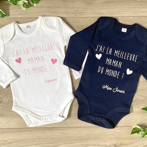 Body Ich habe die beste Mama der Welt - Muttertagsgeschenk - Mama-Geschenk - Alles Gute zum Muttertag - Personalisierter Mama-Body - Mama-Geschenkidee