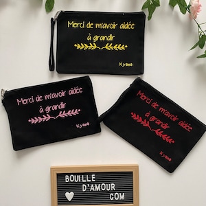 Trousse personnalisé merci de m'avoir aidée à grandir