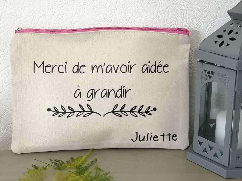 Pochette personnalisée merci de m'avoir aidé à grandir