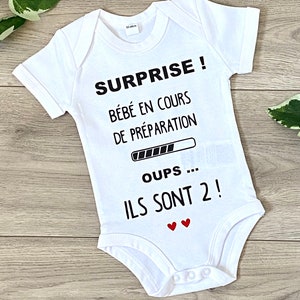 Personalized pregnancy announcement bodysuit - Dad pregnancy announcement - Personalized pregnancy announcement - Family pregnancy announcement - Twins announcement