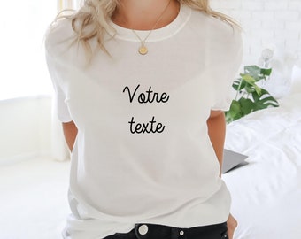 T-shirt personnalisé pour femme - Cadeau maman - Tee-shirt personnalisé - Cadeau mamie - T-shirt personnalisable - Cadeau tata