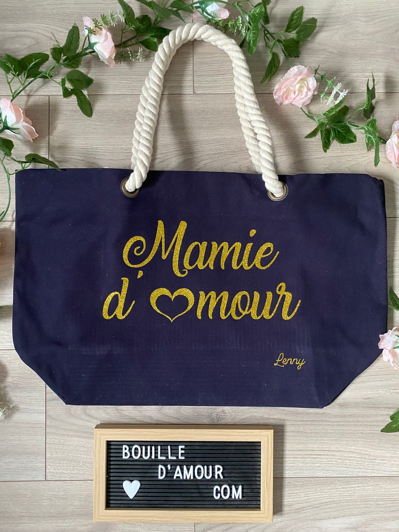 Sac cabas mamie personnalisé