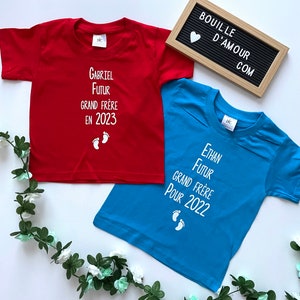Camiseta infantil personalizada "Futuro hermano mayor para" - anuncio de embarazo original - camiseta futuro hermano mayor - anuncio de hermano mayor