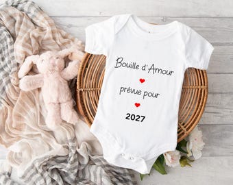 Pregnancy Announcement Bodysuit 2027 - Personalized Pregnancy Announcement Bodysuit - Original Pregnancy Announcement - Pregnancy Announcement - Baby Bodysuit 2027
