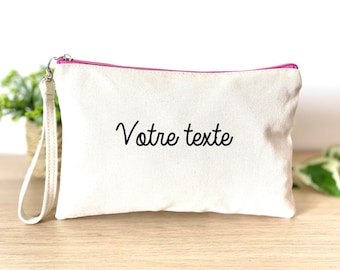 Pochette personnalisée - Trousse personnalisée - Cadeau personnalisé - Cadeau pour mamie - Cadeau pour maman - Idée cadeau personnalisée