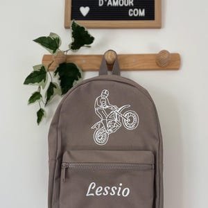 Sac à dos personnalisable avec une motocross