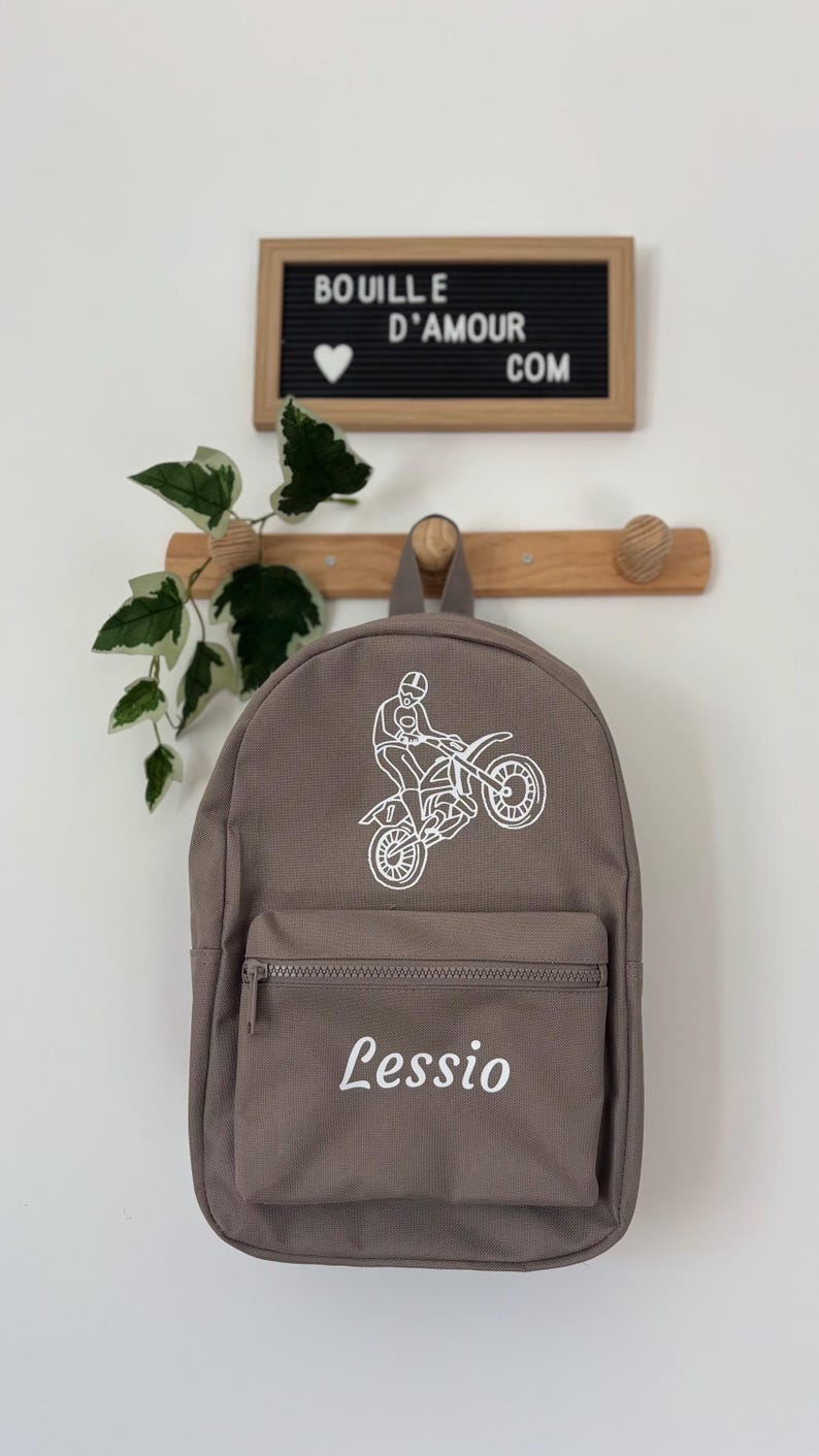 Sac à dos personnalisable avec une motocross