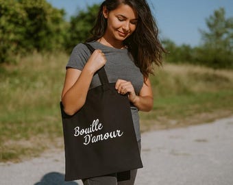 Personalized Tote Bag Bouille d'Amour - Customizable Tote Bag - Personalized Cotton Bag - Customizable Cotton Bag - Bouille d'amour