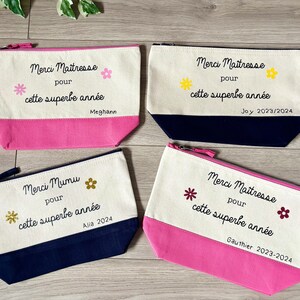 Trousse personnalisée merci maîtresse