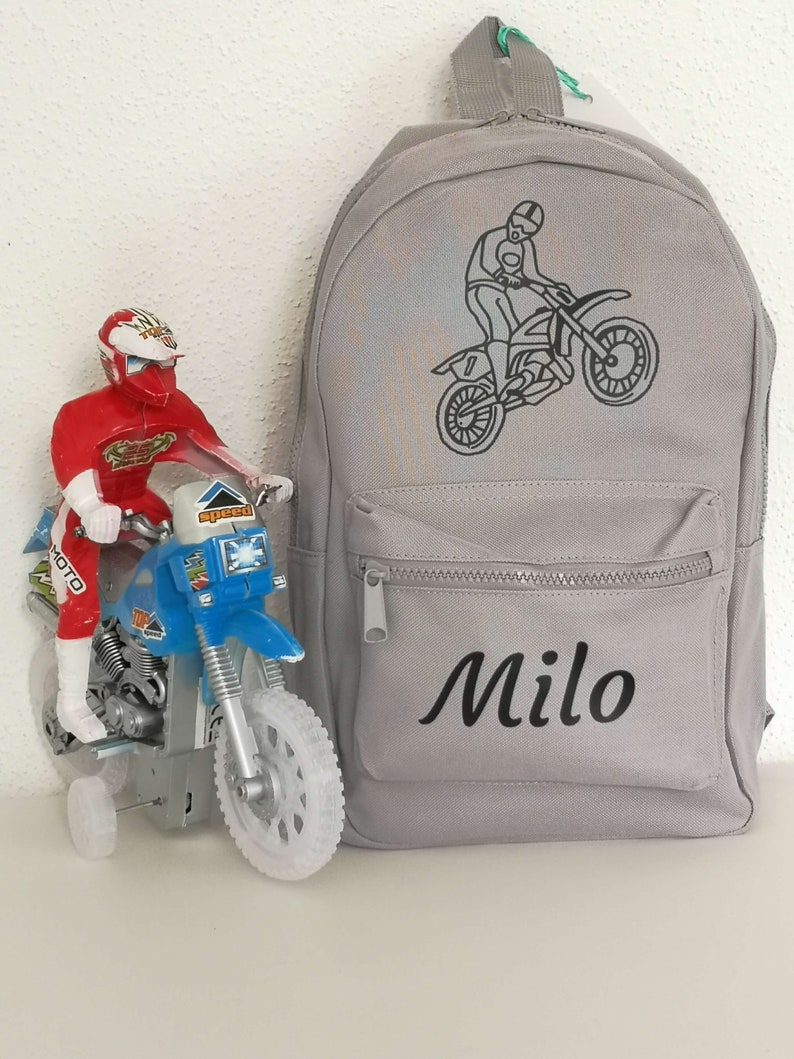 Sac à dos moto personnalisé pour enfant