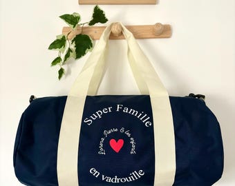 Personalized Super Family on the Road Duffel Bag - Personalized Bag - Personalized Travel Bag - Customizable Sports Bag