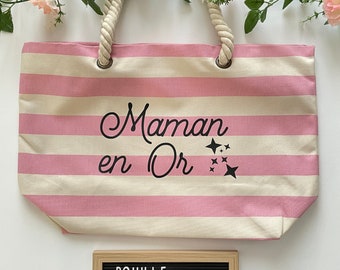 "Golden Mom" Beach Bag - Personalized Beach Bag - Mom Bag - Personalized Mom Bag - Mom Gift - Personalized Mom Gift