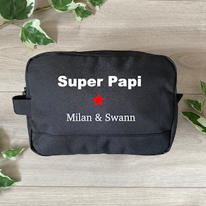 Trousse de toilette personnalisée - Trousse de toilette personnalisable - Cadeau pour papi - Idée cadeau personnalisée - Cadeau papy