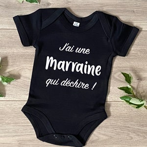 Personalized bodysuit "I have a godmother who rocks" - Godmother bodysuit - Godmother gift - Personalized godmother bodysuit - Godmother bodysuit that rocks