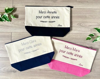 Thank You Pencil Case - Personalized Teacher Gift - Teaching Assistant Gift - Nursery Gift - End-of-Year Gift
