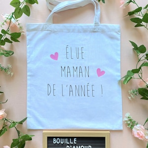 Tote bag Voted Mom of the Year - Personalized cotton bag - Personalized mom bag - Mom bag - Mom gift - Personalized mom tote bag
