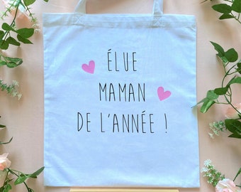 Tote bag "Mother of the Year" - Personalized cotton bag - Personalized mom bag - Mom bag - Gift for mom - Personalized mom tote bag