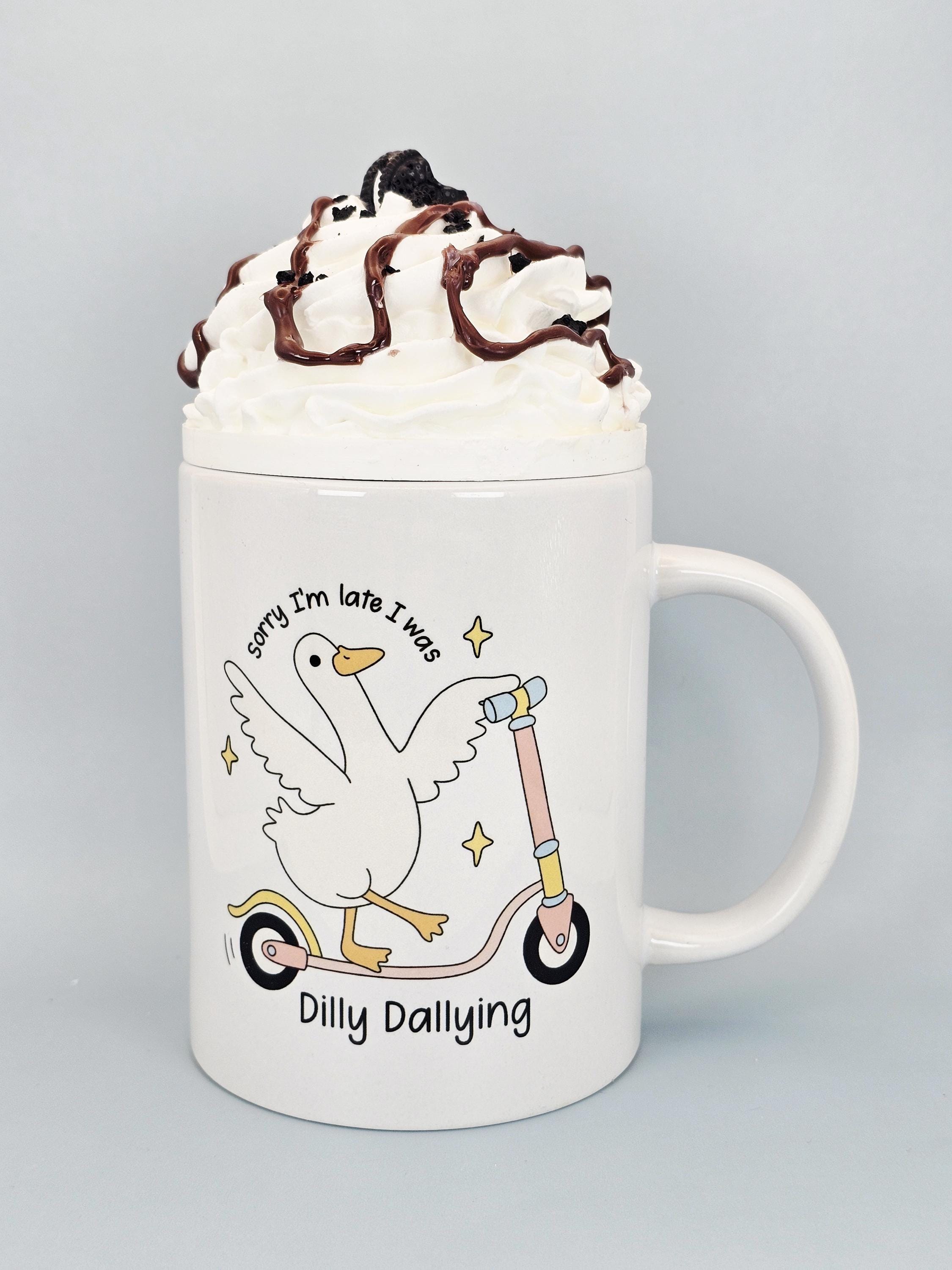 Cookies & Cream Faux Whipped Cream Mug Topper – Handmade, Food-Safe, One-of-a-Kind, Fits 15oz FREE SHIP - Thumbnail 3